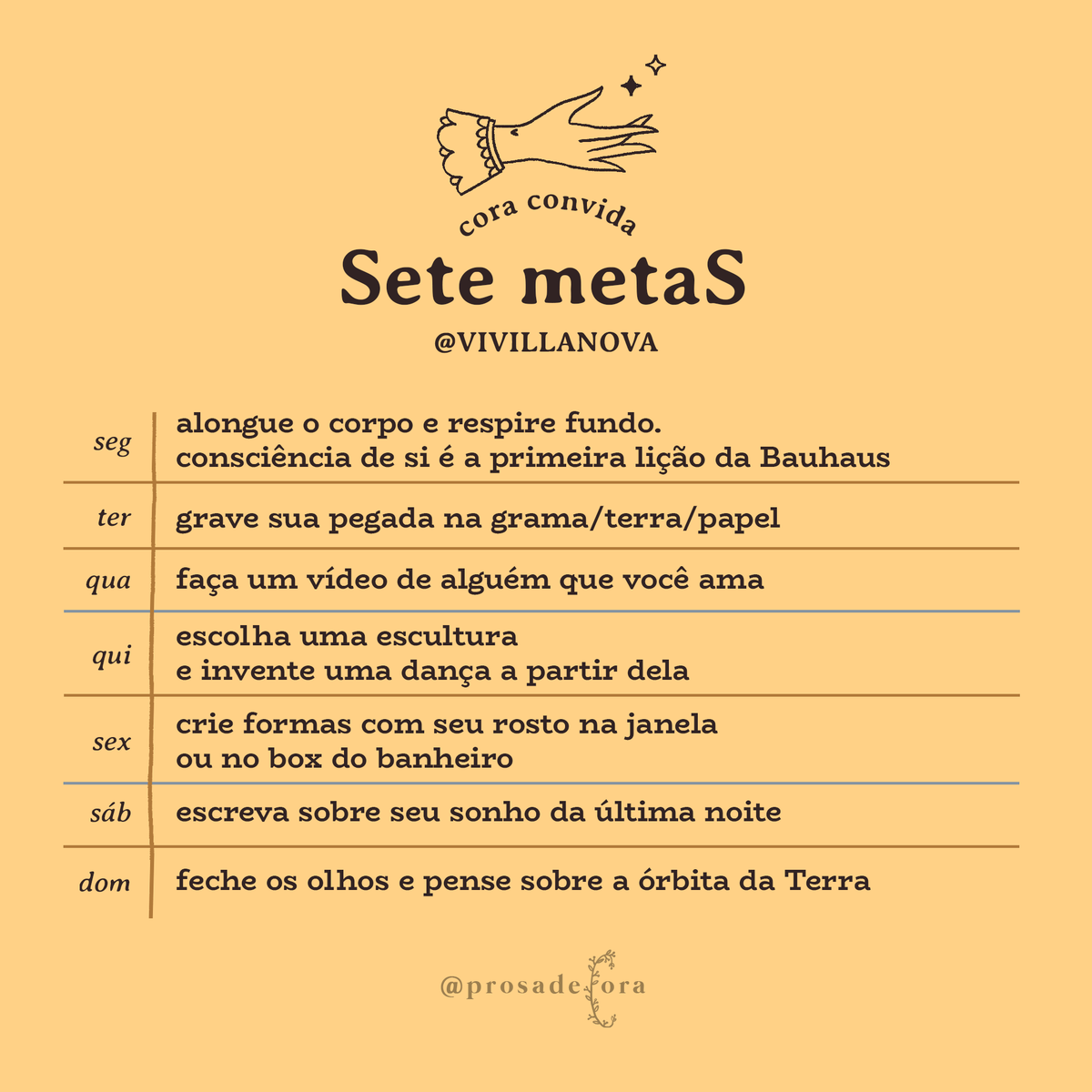 prosadecora's tweet photo. É com o coração fazendo piruetas e mais brilhante que “A noite estrelada” do Van Gogh, que anunciamos que a @ViVillanova gentilmente criou as #7metas desta semana! ⭐️ A Vivi é apaixonada por arte e acredita que a cultura muda nossa vida. 🎨✨ https://t.co/PvqQppsWAK
