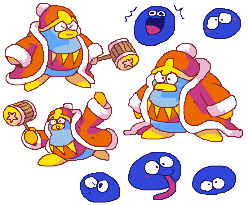 Kirby and pals, mostly Gooey
#kirby
#mossworm 