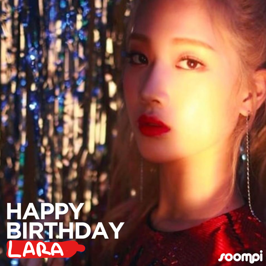 KpopWarBot's tweet photo. it's lara's birthday !!!! #HappyLaraDay y'all 💜🥺 @Laraejejexd https://t.co/siN2mGpIL5