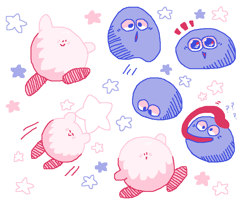 Kirby and pals, mostly Gooey
#kirby
#mossworm 