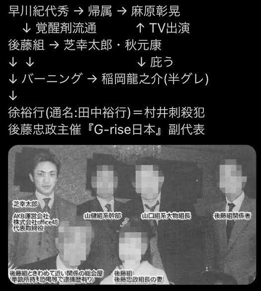 一 今調べたら芝幸太郎の親族っぽいのが居るけど大丈夫 芝幸太郎の方は普通に山口組系暴力団との写真があるけど 芝智也は親族か何かかね 一 今調べたら芝幸太郎の親族っぽいのが居るけど大丈夫 芝幸太郎の方は普通に山口組系暴力団との写真があるけど 芝智也は親族か何かかね