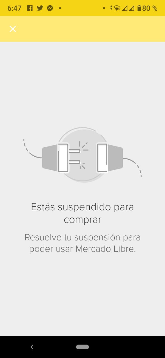 sosajesus33's tweet photo. @ML_Ayuda  quise comprar en mercado libre y me sale que está suspendido!! Todo las compras lo hago bien. https://t.co/Zkoz1jRS6i