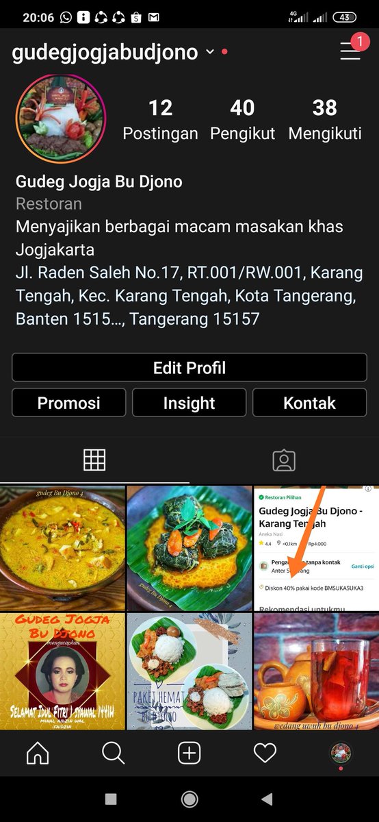 anisdenoque's tweet photo. Follow #gudegbudjono #gudeg #gudegjogja #ciledug #kulinerciledug https://t.co/CxehAmKZRY