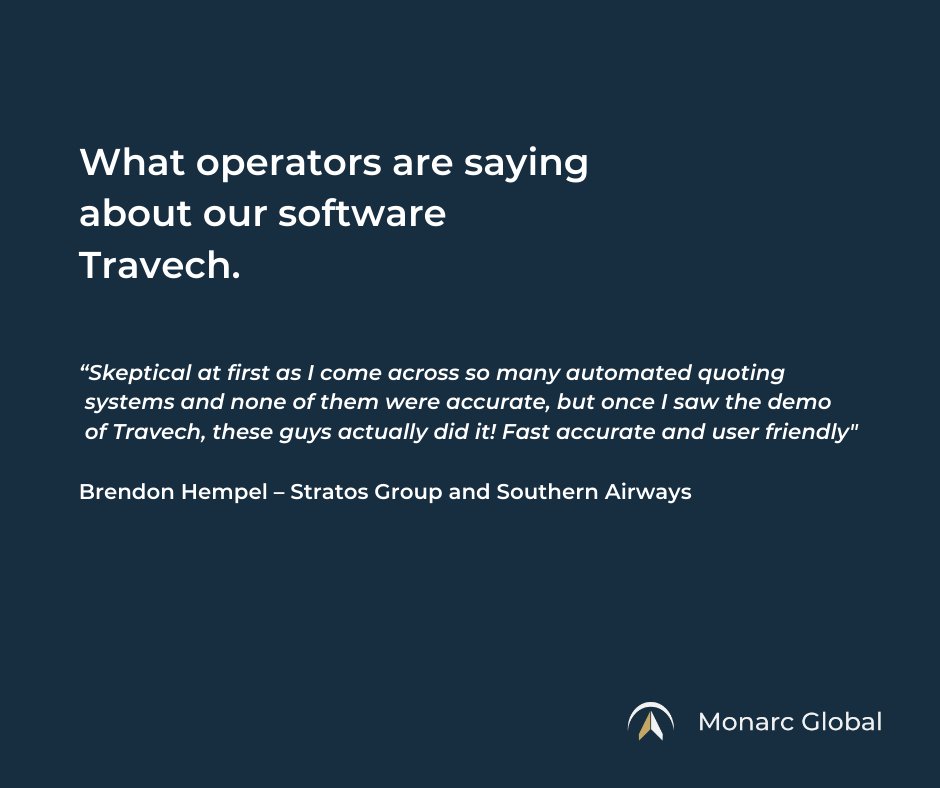 Monarcglobal's tweet photo. #monarcglobal #travechsoftware #privatecharter #aviationbusiness #avtech https://t.co/DIl8Mkf0QO