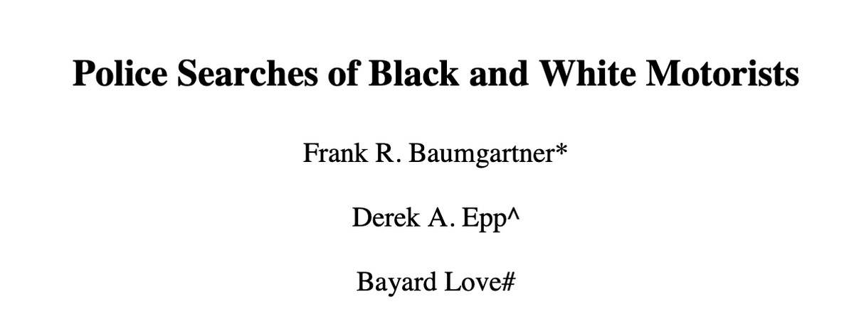 106/ "Blacks are subject to much greater odds of search and therefore arrest. This is particularly true among men, and especially so among younger men. Further, the trends are growing, not disappearing, over time."