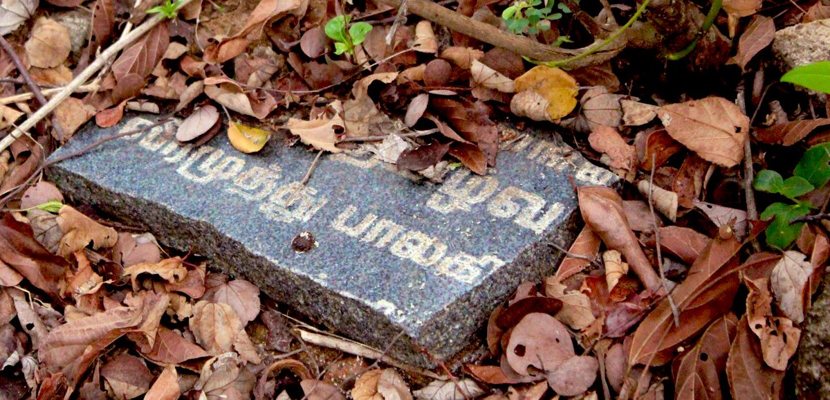 All LTTE cemetery were destroyed, many without a trace, but some have remains scattered around, like here in Aalangkulam, Trincomalee