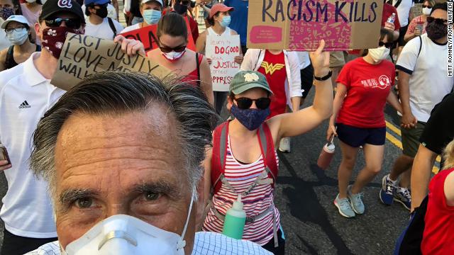 cnnbrk's tweet image. Sen. Mitt Romney marched with a large group of evangelical Christians in a Washington protest "to make sure people understand that black lives matter," he said 
cnn.it/30gnO9G