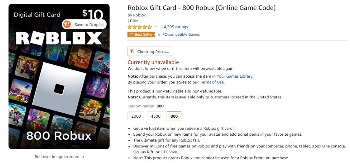 Seth On Twitter Okay So Amazon Still Hasn T Restocked Robux Gift Cards So Tomorrow I M Gonna Go To Target And See If They Have Any In Stock Https T Co Inyzzesv4v - stock robux