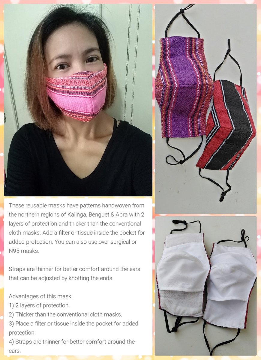 Just arrived! Hand woven reusable masks. Ang ganda!
Pre-order is available in Shopee.

#PPE #facemask #buylokal #buyfilipino