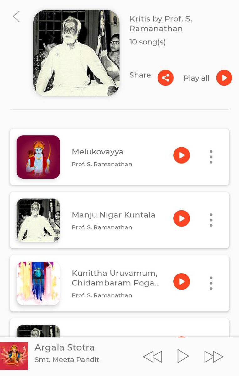Listen to a #curated #selection of #kritis by Prof. #SRamanathan on Sangam #Music #App or visit cms.sangam.gov.in/collection?pla…

#IndianSpritualism #SharedHeritage #SharedCultures #SharedResponsibility #Raga #ClassicalMusic #IndianClassicalMusic #CarnaticMusic