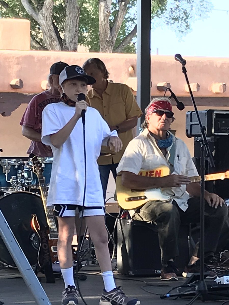LiliaChacon's tweet photo. This is #SantaFe mayor Webber, this is Santa Fe’s future, this is how Santa Fe stands in solidarity with #BlackLivesMatter and all human rights. Another peaceful and powerful expression of our basic values. #SantaFeStrong #SantaFeSafe. https://t.co/wrbfI5diaU
