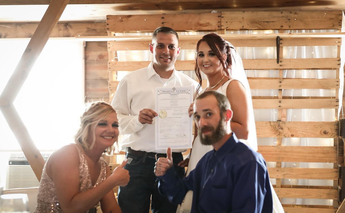 BriaMayne's tweet image. -Can’t believe I finally got to marry my best friend.. ❤️ #UntilWereGray #MsToMrs