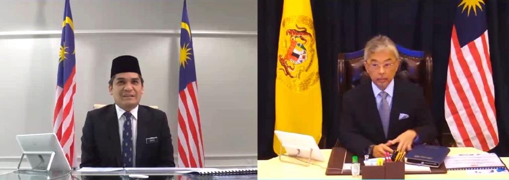 5 Jun 2020 - Alhamdulillah, patik menjunjung kasih atas perkenan KDYMM Seri Paduka Baginda Yang di-Pertuan Agong menerima sembah taklimat pembentangan mengenai status persediaan pelaksanaan Pembukaan Semula Sekolah.