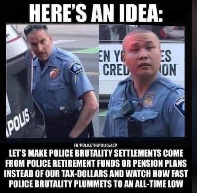 amanda84007041's tweet photo. #GeorgeFloydProtests  #PoliceReformNow #PoliceBrutality #JusticeForFloyd   make cops pay for all the damages they have caused from their retirement and pensions in all 50 states! https://t.co/67oboF30wk