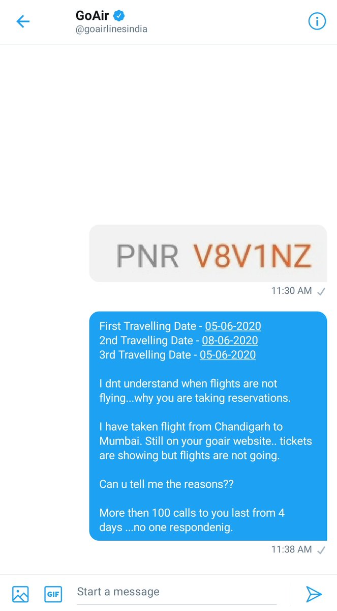 R1990Rajeev's tweet photo. @goairlinesindia @PMOIndia 

Kab tak dates pe dates milega goair walo.

Kab jane ko milega ...batao https://t.co/stMGi591Wy