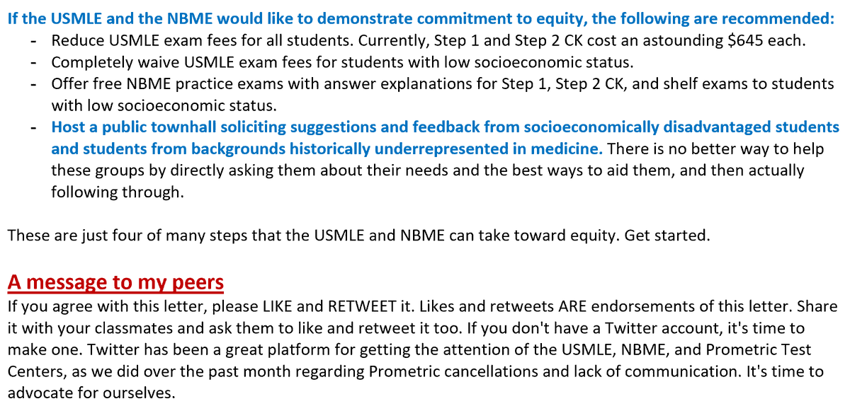 My open letter to <a href="/TheUSMLE/">USMLE</a> &amp; <a href="/NBMEnow/">NBME</a> re: their 6/4/20 announcement about abridged #Step1 &amp; #Step2 CK exams only at "event-based testing" sites PLUS their claim of being "committed to ensuring equity."  Like, RT to endorse. #MedTwitter #MedStudentTwitter #StepUpUSMLE #StepUpNBME