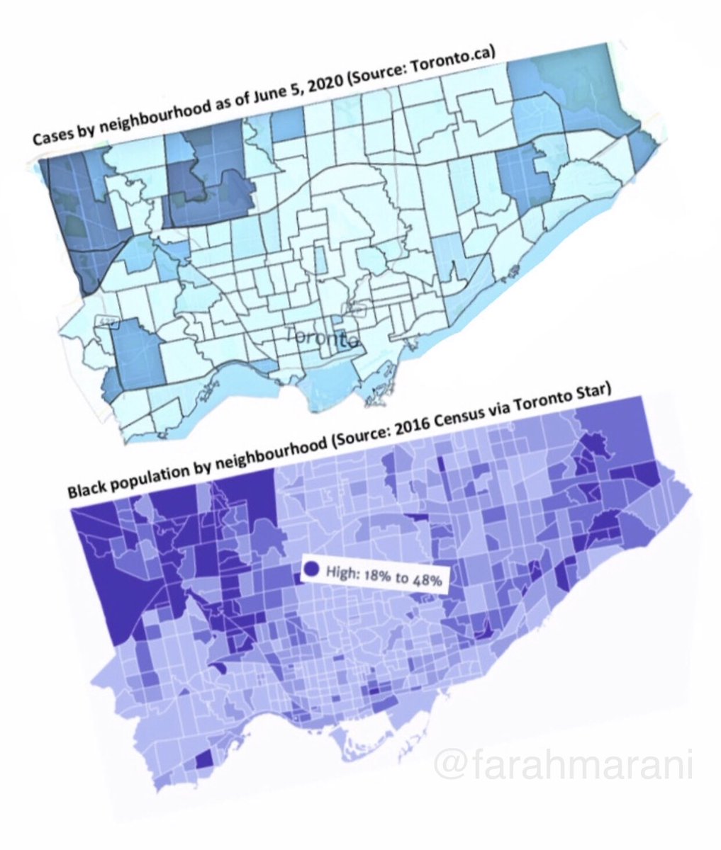 farahmarani's tweet photo. If this isn’t a clear visualization of social determinants of health / inequity as a result of racism, I don’t know what is: 
#BlackLivesMatter #COVID19 #SDOH https://t.co/JyAAfQpQGt