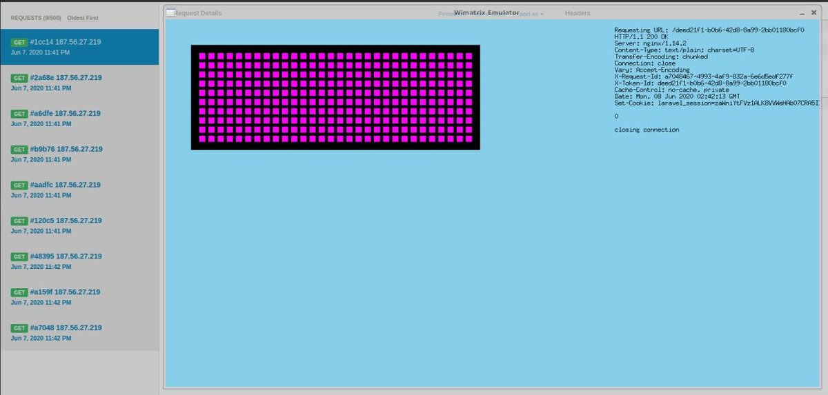 lucasteske's tweet image. E hoje conseguimos emular o #WiFi do #ESP32 no emulador do painel! Na próxima Live (Terça as 19h) a gente vai fazer o emulador da #FastLED para poder controlar esse desenho virtual do painel de #LED! \o/