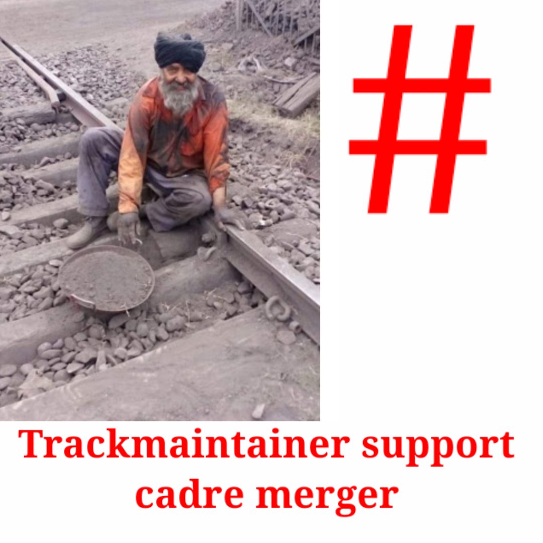 MeenaDeenesh's tweet photo. #trackmaintainer 
@PiyushGoyalOffc @RailMinIndia @PiyushGoyal 
सभी ट्रैकमैन भाई कैडर मर्जर का तहे दिल से स्वागत करते है। https://t.co/LF3pZ2OCEP