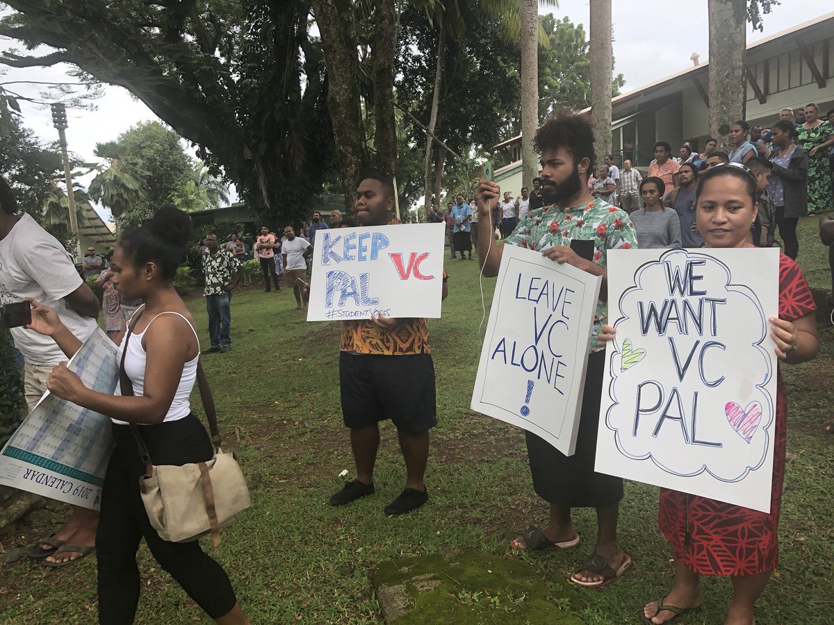 riroukalvaka's tweet photo. Students in support for @pal_vcp #RemoveWinston and Mahmood Khan https://t.co/xBO1JNDFjN