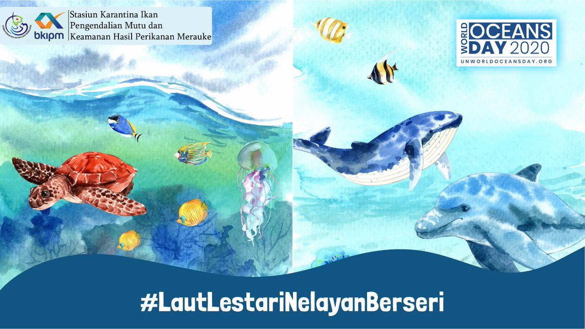 BP2MHKPMerauke's tweet photo. Selamat Hari Laut Sedunia. Mulailah dengan sesuatu yang sederhana untuk menjaga laut kita dengan membuang sampah pada tempatnya 😊
#SelamatHariLautSedunia
#LautLestariNelayanBerseri
@HumasBKIPM 
@rinajanwar2201 
@MaryadiHari 
@anikmerauke https://t.co/U3zTCh2dgY