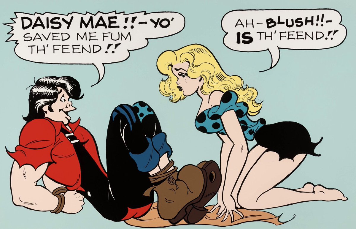 Al Capp's L'IL ABNER. I wrote a brief post on it: https://t.co/o6BXgRBR6M
Readers often compliment me on these mini-essays, which is flattering, but it's basically improv. Ever since I left University I've abandoned that "opening-point-conclusion" structure, I prefer looseness.