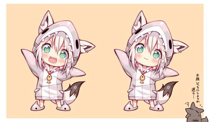 白鮫フブキちゃんアクリルキーホルダー検討中です?? #絵フブキ 