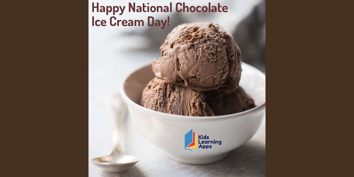 KidsLearningApp's tweet photo. Happy National Chocolate Ice Cream Day!
#chocolateicecreamday https://t.co/zUSmTUFUos