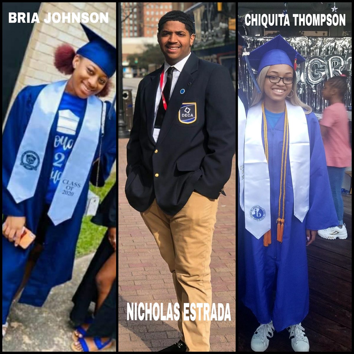 #Graduation still continues!! We're so proud of our three youth outreach leaders; Chiquita Thompson, Bria Johnson, and Nicholas Estrada, who all will be going off to College!! These guys have impacted so many youth as well as elderly and homeless out in the community.