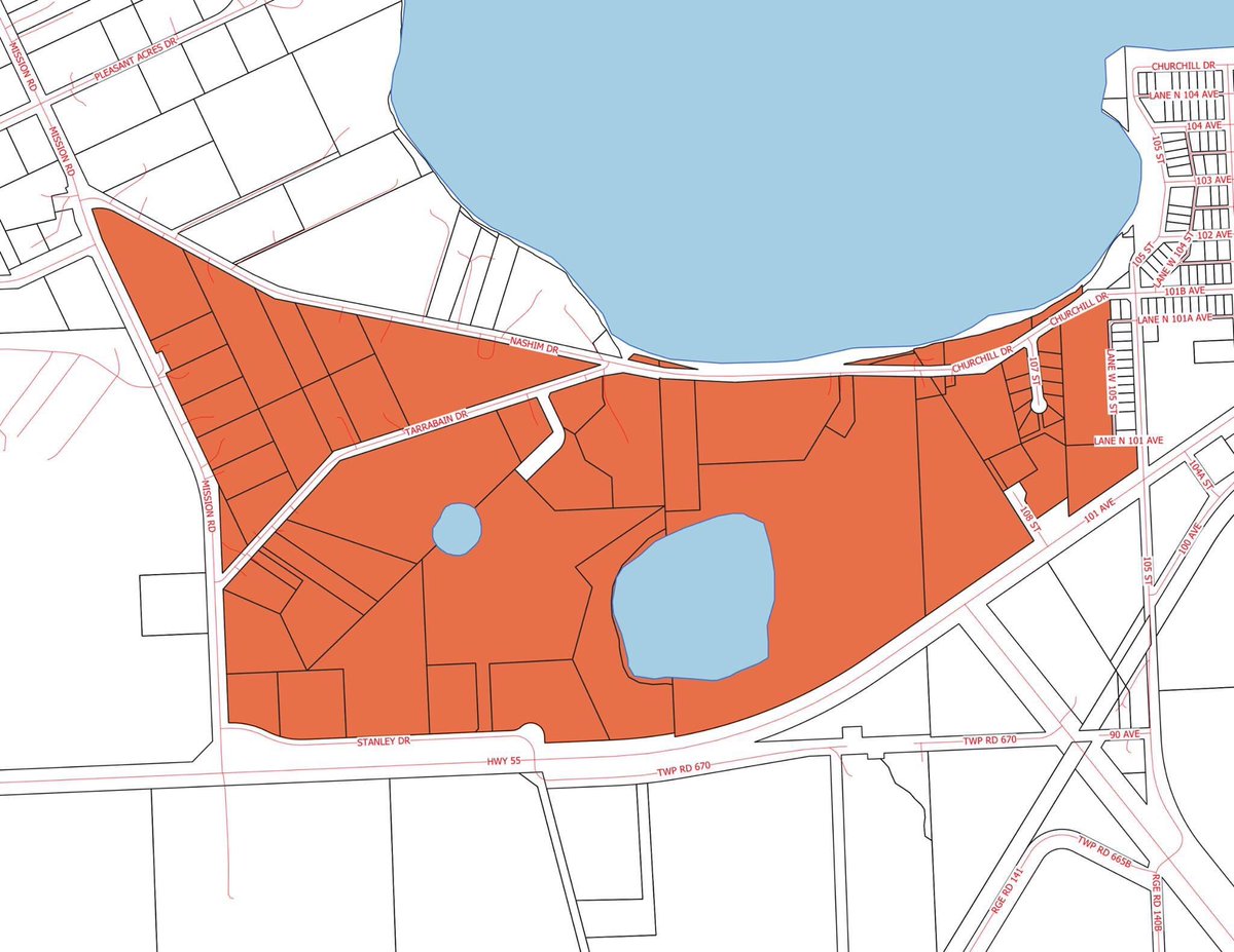⚠️ Flooding in Lac La Biche County. There’s currently a Mandatory Evacuation Order in affect (highlighted area of the map) and residents are asked to leave immediately. 

Please stay safe and follow <a href="/LacLaBicheCo/">Lac La Biche County</a> for the most current information. #ABflood #LacLaBiche