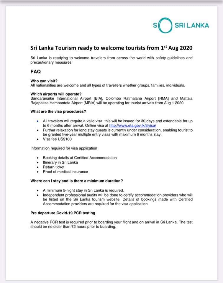 ExemplaryVoyage's tweet photo. Sri Lanka tourism ready to welcome tourists from 1st August 2020 !
.
#SriLanka #Travel #Exemplaryvoyages #Lifestyletravelexperiences #Responsibletourism #happyclients #TravelEnjoyRespect #Sustainabletourism #asia #leisureholidays #visitcolombo #repoensrilanka #postcovidtourism https://t.co/b1N8k9DAFl