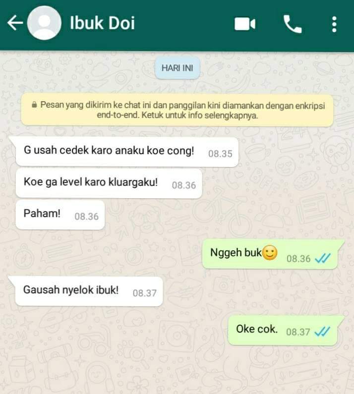 Lur bayangno kowe wes seneng yangmu tenanan lakok ibuke muni ngene 🤣