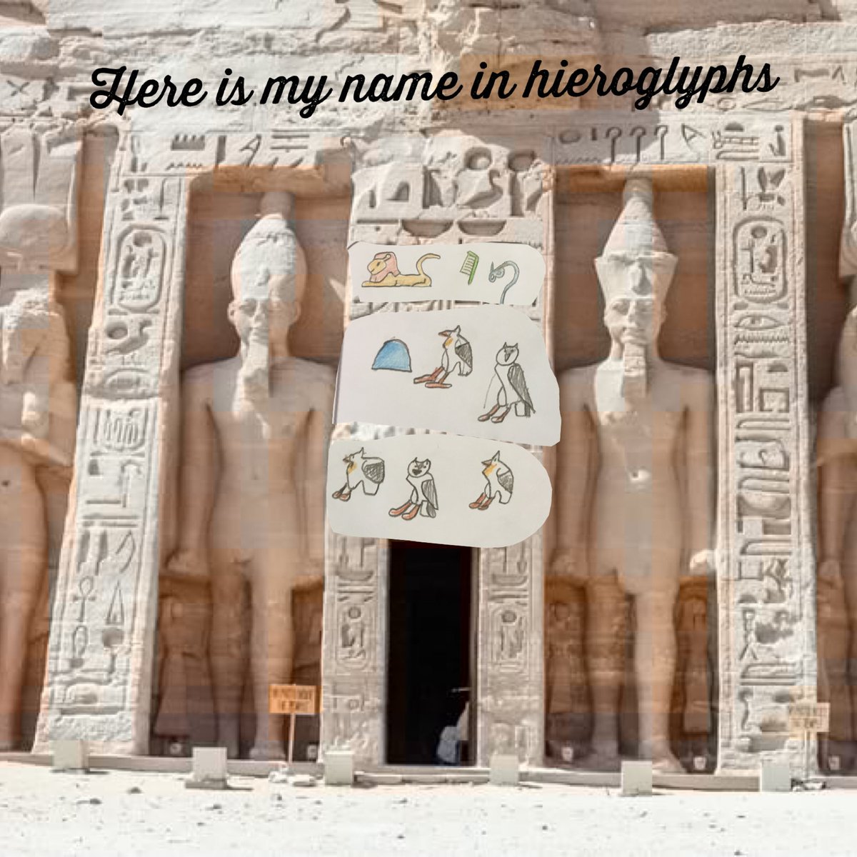 trampallRAD's tweet image. Year 4 have been looking at hieroglyphic writing, Leo from Diamonds has written his name in hieroglyphs and cracked the secret message which was written in hieroglyphs! #RADRemoteLearning #RADYear4