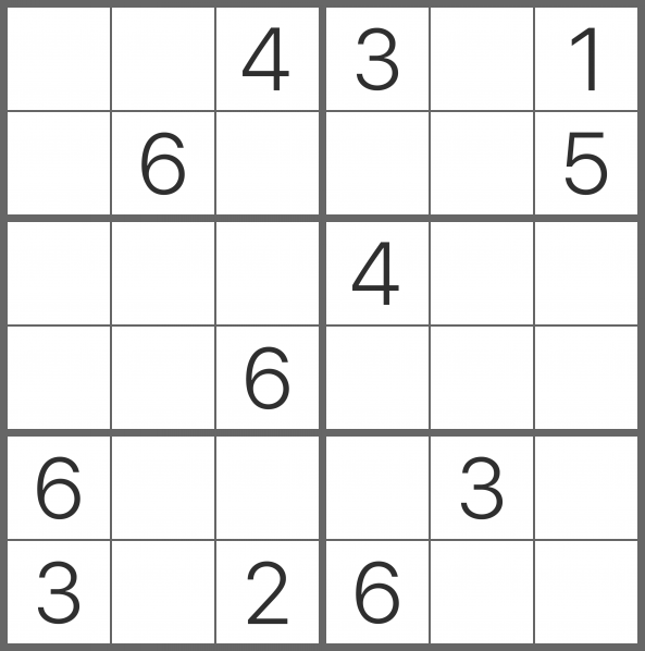 Sudoku 6x6 - Medium 