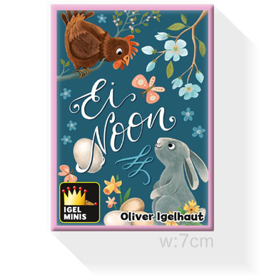 すごろくや ゲーム紹介 アイヌーン 中央の卵カード の周りをぐるぐる回るウサギと雌鶏たちの移動結果を頭の中で組み立て 雌鶏がいない場所に着地するはずのウサギ色カードを早取りして卵を集めるゲームです 詳細 T Co Rjxrnpldbq T Co