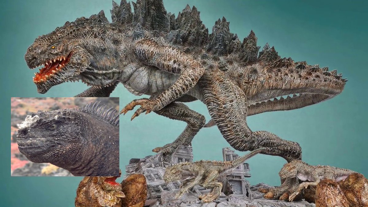 1998 Hollywood Godzilla was very much a marine Iguana2014 Hollywood Godzilla was very much a huge crocodileStan Winston & Mark McCreery's Godzilla has elements of real world animals, but steadfastly remains Godzilla first and foremost!