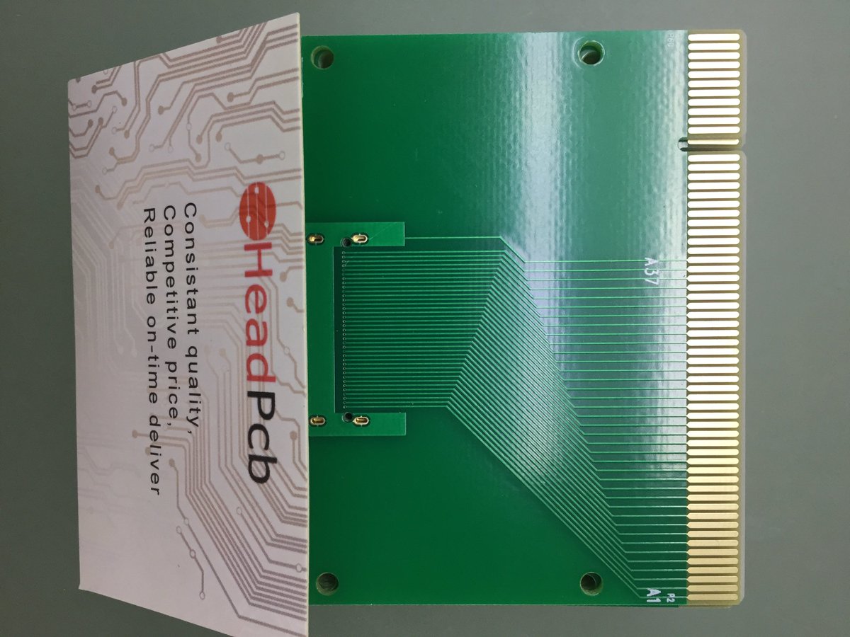HeadpcbOfficial's tweet photo. ENIG+20U" hard gold for Amphenol card board, electroless gold gives excellent solderability,while electroplated gold is thicker and harder making it ideal for edge-connector contacts for which will be repeatedly plugged in and removed.#electrolessgold #edge-connector #hard gold https://t.co/eMFMMZAwc7