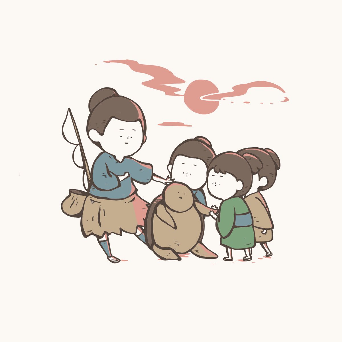O Mori おおもり 私の絵柄で見てみたい童話の登場人物っていますか 11個目 浦島太郎 もういじめちゃダメだよ 竜宮城出てこず イラスト