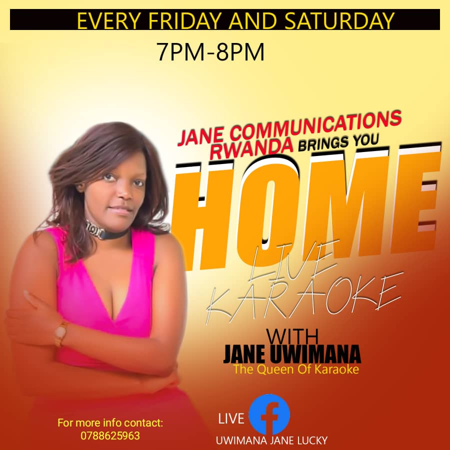 Janeuwimana's tweet photo. Karaoke buri wa gatanu na buri wa gatandatu. Icyo kurya n'icyo kunywa ndetse na megabytes ni ukwirwariza kandi ugakomeza kubahiriza amabwiriza yo kwirinda #Covid19
#stayhome #staysafe #stayactive #stayinghomechallenge #gumamurugoyouthchallenge 
@AissaCyiza @SandrineISHEJA https://t.co/7hNT0GcFWg