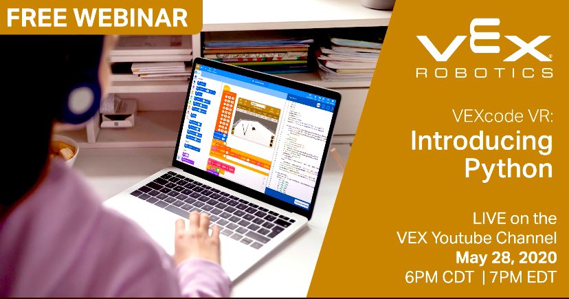EducatRobotics's tweet image. @VEXcodeVR’ a yeni güncellemeler gelmeye devam ediyor! 🐍Daha fazla bilgi edinmek için bu Cuma (5/29) 02:00 deki web seminerine katılabilirsiniz. 
buff.ly/36zFtKp #codingwithpython #vexcodevr @EducatRobotics #educathub