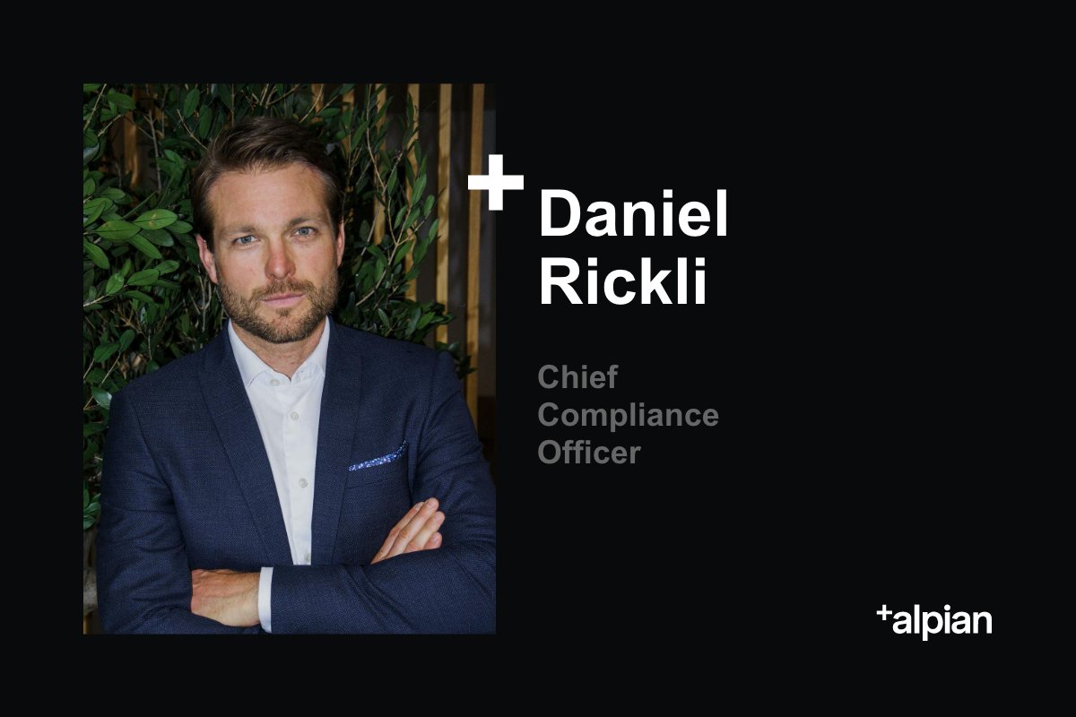 alpianbank's tweet image. Meet Daniel Rickli, our new Chief Compliance Officer who joined on May 1st!

“I joined @alpian_sa for the challenge of building something from a blank sheet of paper [...].”

#compliance #fightfinancialcrime #startupmode #welcome #alpian #talents