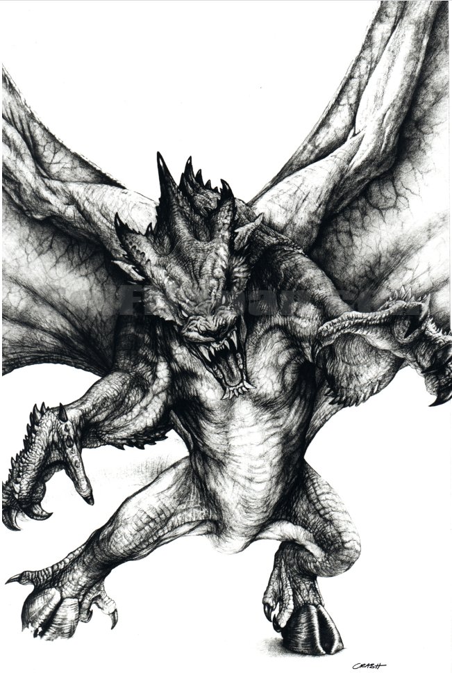 By the way, here is the badguy from this cancelled USA Godzilla project. The "Gryphon" also conceptualized by Mark McCreery! These are some of the coolest monster designs ever! We missed out folks!Read all about this amazing project here: http://www.scifijapan.com/articles/2015/05/24/godzilla-unmade-the-history-of-jan-de-bonts-unproduced-tristar-film-part-3-of-4/