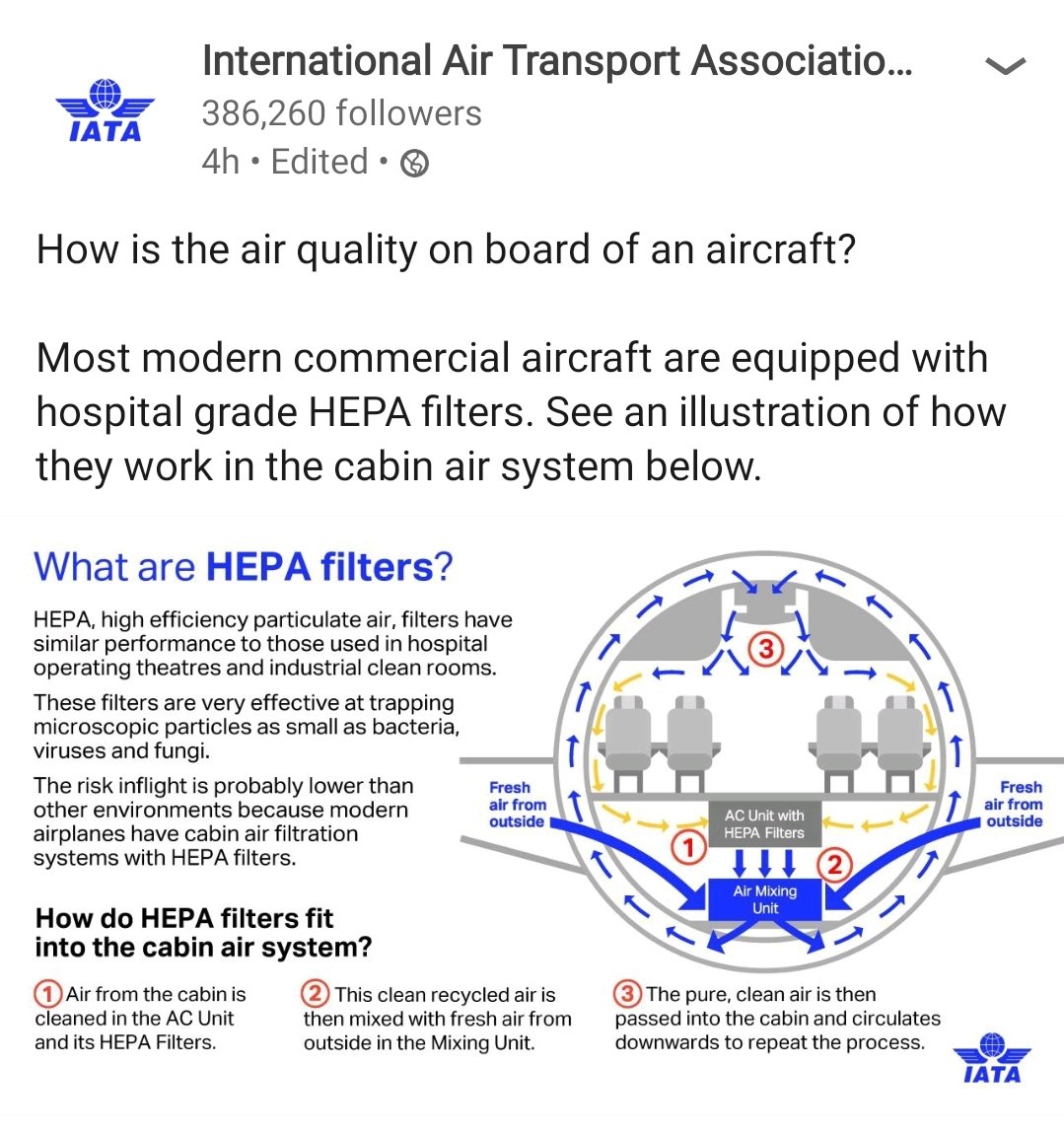 Information for anyone concerned about travelling on aircraft. Air filtration systems help keep you safe #aviation #flight #flying #holidays #airports
