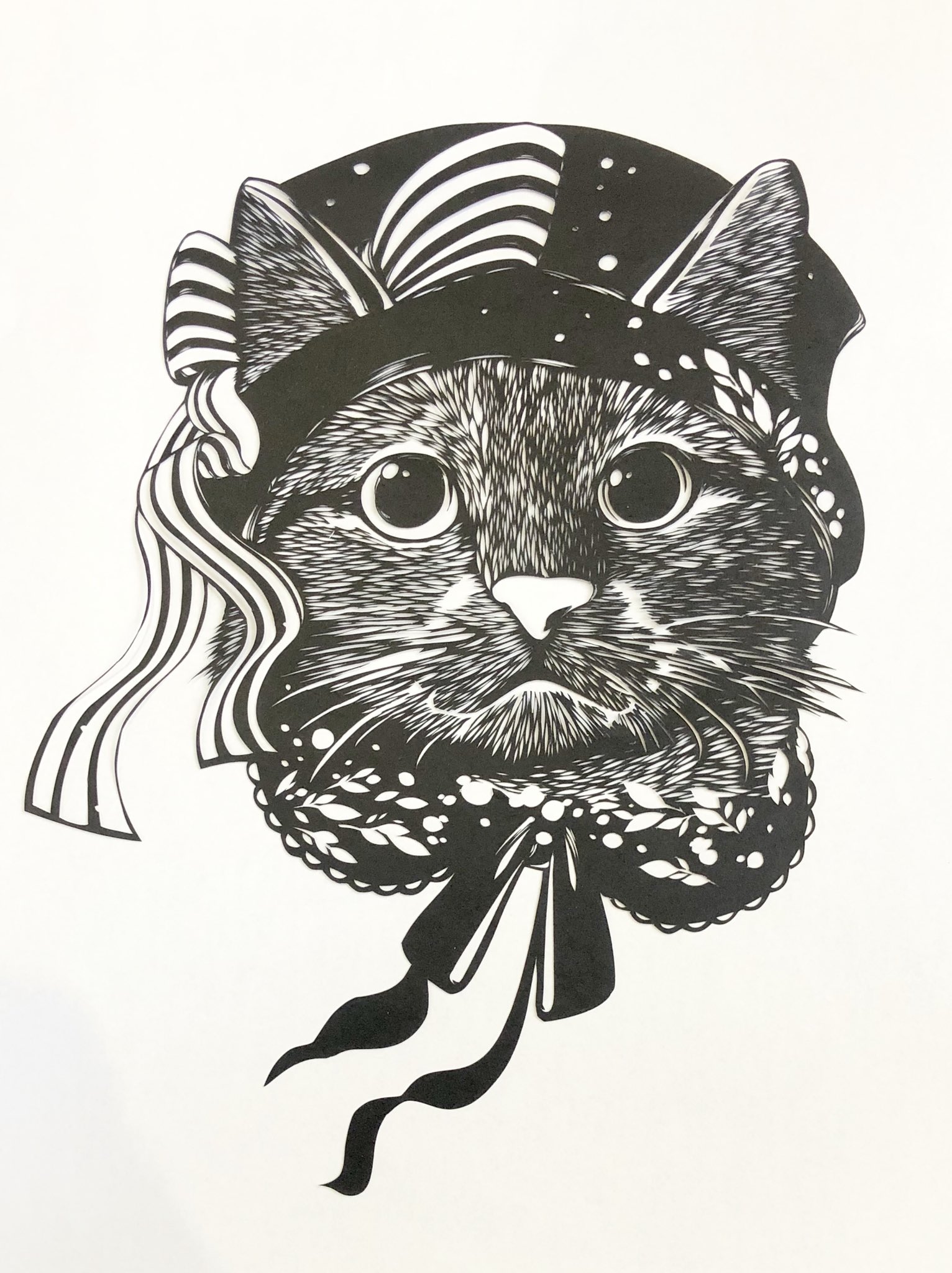 こめこ 奈美 切り絵 猫にお洒落 切り絵 T Co Scr3rqdznm Twitter