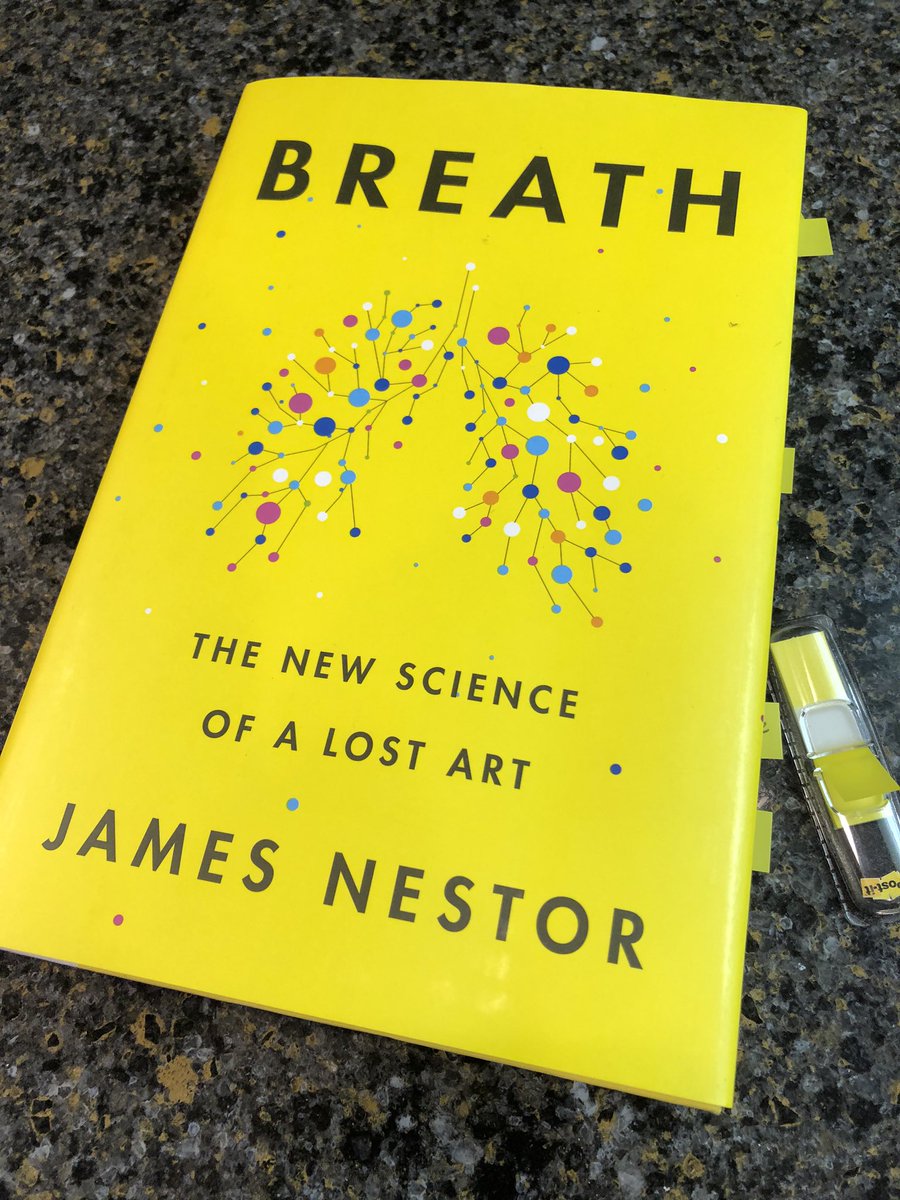 RonHruska's tweet photo. I finally received this pre ordered book ‘Breath’ by James Nestor, after my Webinar on PRI Breathing Mechanics in COVID Times, tonight.  He totally reinforces my next week’s presentation on the profound chief hormone of the entire body.  Carbon dioxide. Get this book on dilation! https://t.co/ug5XSkMmC0