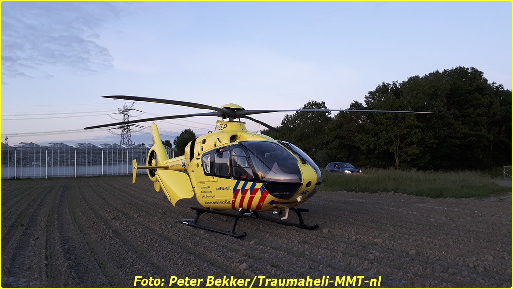 Lifeliner vliegt naar Oostvoorne voor ongeval letsel ..