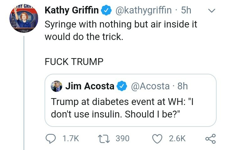 velvethammer's tweet photo. @kathygriffin Washed up and broken is no way to go through life, Kathy Griffin.
Yet here you are --again.
#PleaseSeekHelp #GingerSnapped https://t.co/eBpNWPJHWV