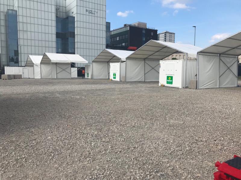 Another NHS test station set up and installed by the team! This one is in Nottingham @sunbeltrentaluk @SunbeltRentals @NHSuk #portableaccommodation #nhs #covid19 #thepowerofone #projectunify #togetherisbetter