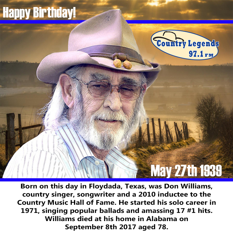 Happy Birthday Don Williams ! 