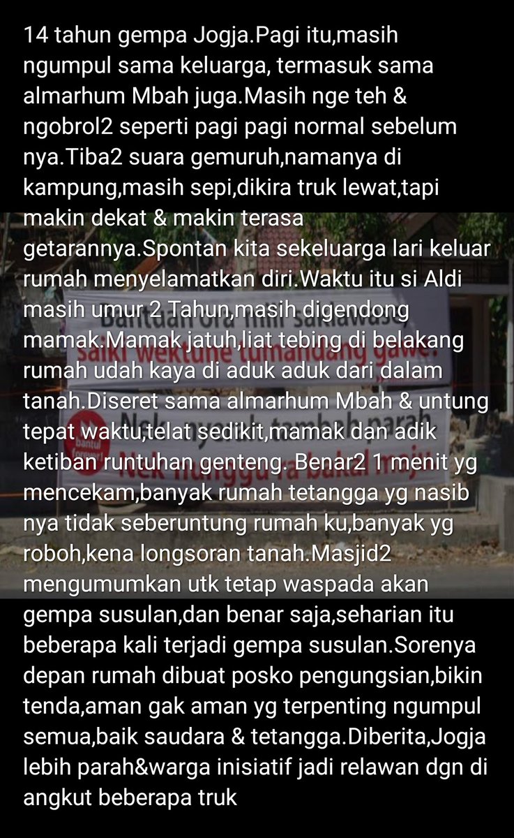 #14TahunGempaJogja #GEMPAJOGJA